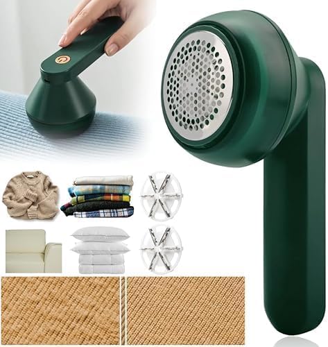 Electric Lint Remover & Fabric Shaver – Rechargeable Portable Clothes Fuzz Remover, Handheld Garment De-Piller for Sweaters, Jackets & Upholstery – USB Charging, Strong Suction, Easy Clean, Best Lint Remover | Lint Removal Machine for Sweaters