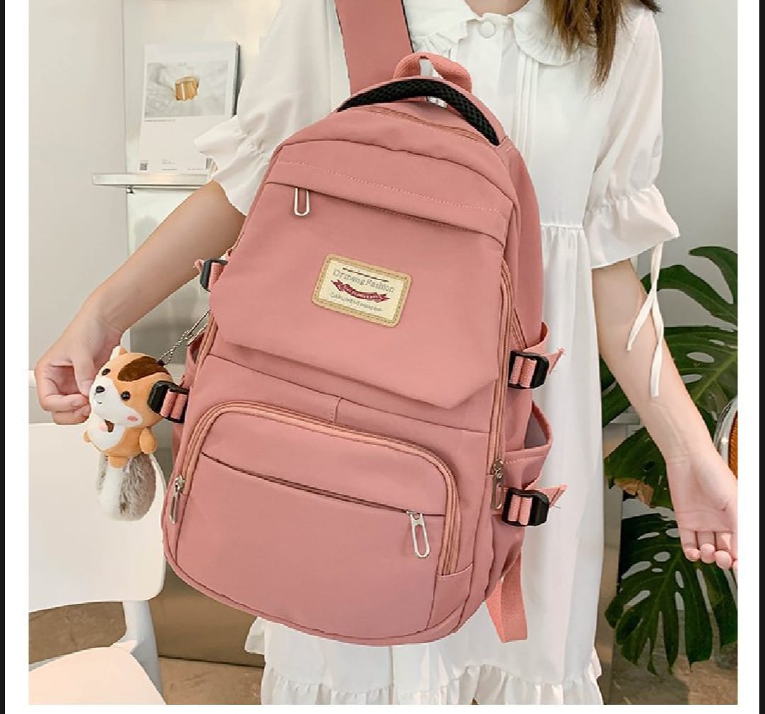 Korean Style School Bag | Large Capacity Nylon Backpack | Teenagers Girls Laptop Work School - Blue