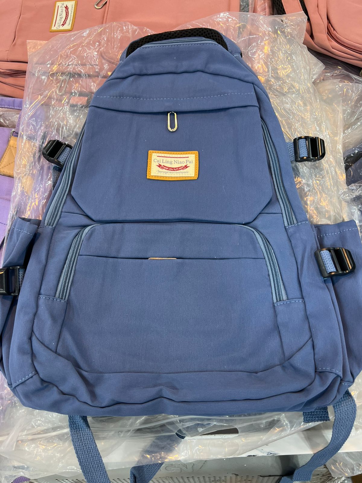 Korean Style School Bag | Large Capacity Nylon Backpack | Teenagers Girls Laptop Work School - Blue