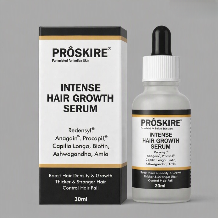 Proskire Anti-Grey Hair Serum 30ml Reduces White Hair - Darkens & Revitalizes Hair Color